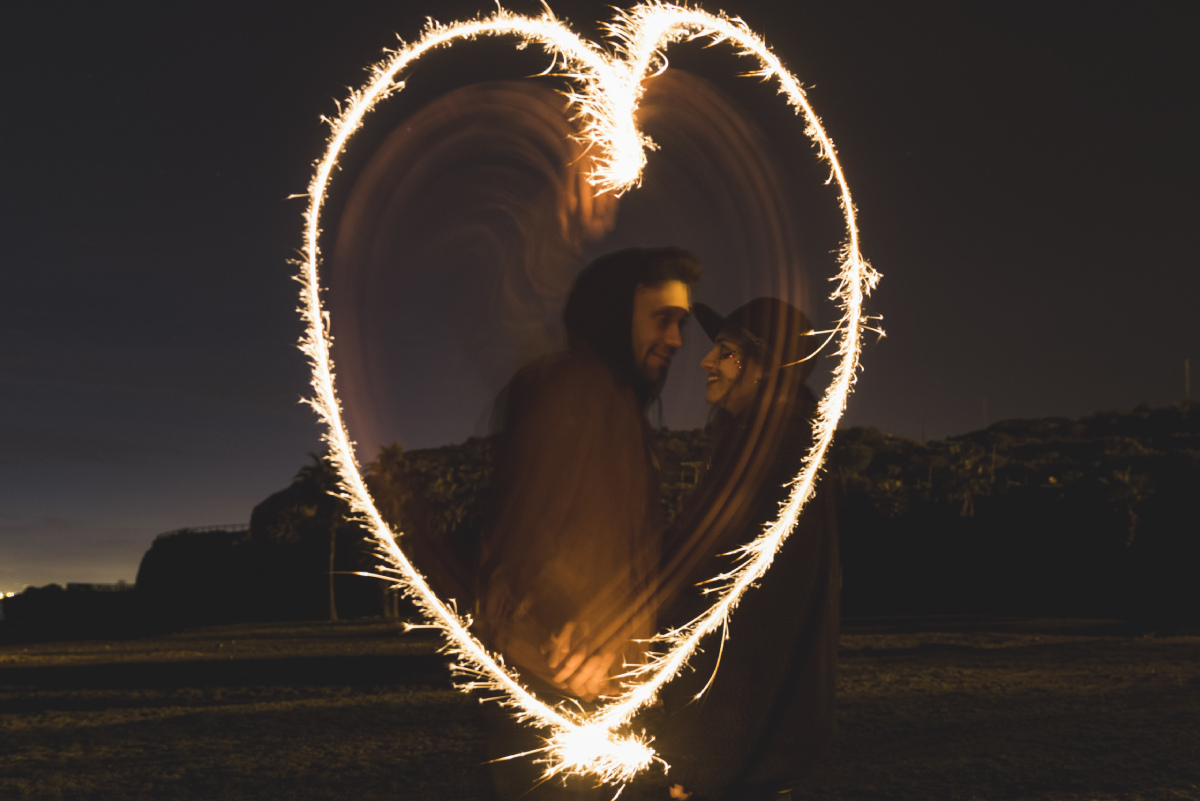 Fireworks for Valentine's Day: Love in a Glimmer of Color