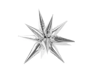 3D Star foil balloon - 70 cm - silver