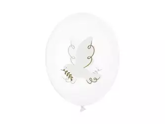 Balloon Strong 30 cm - Dove - Crystal Clear - 6 pcs