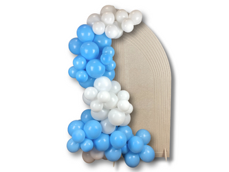 Balloon garland - blue, white - 104 pcs.