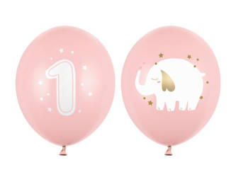 Balloons 30 cm - Birthday - Pastel Pale Pink - 50 pcs