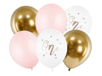 Balloons 30cm, One, Pastel Pale Pink - 6 pieces