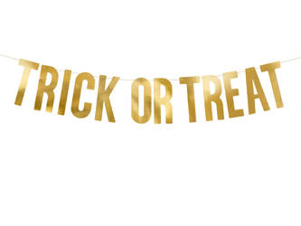 Banner - Trick or Treat - Gold - 12 x 80 cm