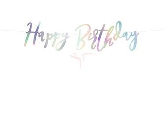 Birthday Banner - Happy Birthday - Iridescent - 16.5 x 62 cm