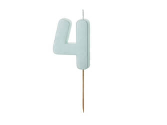 Birthday candle - Number 4 - mint - 5,5cm - 1pc.