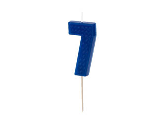 Birthday candle - Number 7 - Blocks - 6 cm