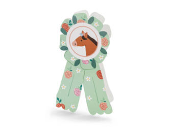 Birthday invitations - Horses - 16.5 x 19.5cm - 6 pcs.