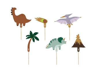 Cake toppers - Dinosaurs - 8-12 cm - 6 pcs