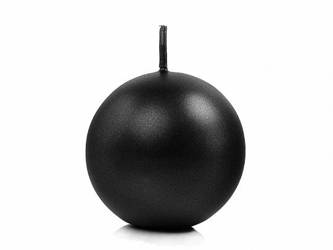 Candle Balls - Black - Metalized - 6 cm - 10 pieces