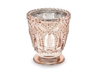 Candleholder - Rose Gold - Mirror - 8 cm - 1 piece