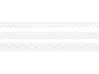 Cotton Lace - Ribbons - White - 3 pieces