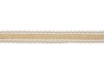 Decorative ribbon - Jute with lace - 4 x 500 cm