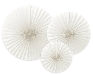 Decorative rosettes - broken white - 3 pcs.