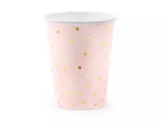 Dots cups - light pink - 260ml - 6 pieces