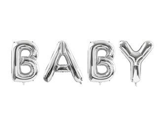 Foil balloon - Baby - Silver - 262 x 86 cm