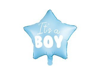 Foil balloon - Blue Star - It's a Boy - 48 cm