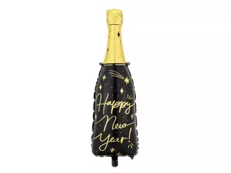 Foil balloon - Bottle - Happy New Year - 39,5 x 98 cm - mix