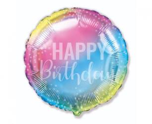 Foil balloon - Happy Birthday - Gradient - 45 cm - 1 pc.