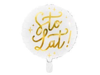 Foil balloon - Happy Birthday! - White - 35 cm