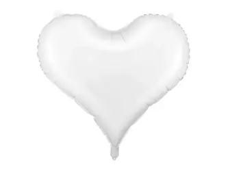 Foil balloon Heart - 75x64,5 cm - white