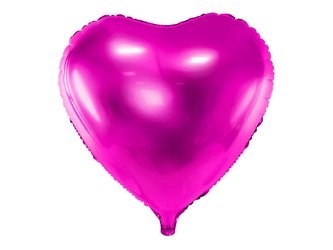 Foil balloon - Heart - Dark pink - 45 cm