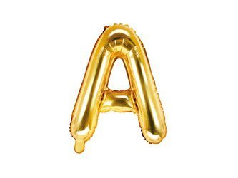 Foil balloon - Letter "A" - Gold - 35 cm