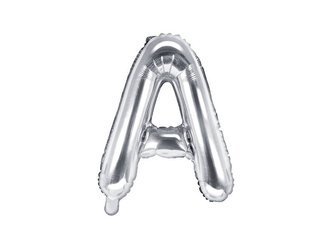 Foil balloon - Letter "A" - Silver - 35 cm