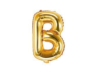 Foil balloon - Letter "B" - Gold - 35 cm