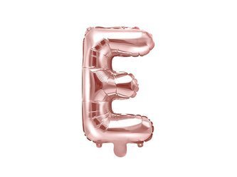 Foil balloon - Letter "E" - Pink Gold - 35 cm