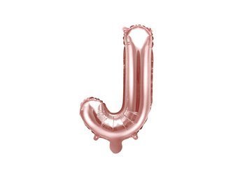 Foil balloon - Letter "J" - Pink Gold - 35 cm