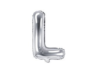 Foil balloon - Letter "L" - Silver - 35 cm