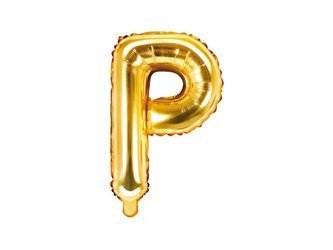 Foil balloon - Letter "P" - Gold - 35 cm