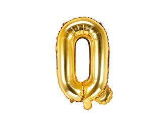 Foil balloon - Letter "Q" - Gold - 35 cm