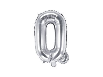 Foil balloon - Letter "Q" - Silver - 35 cm