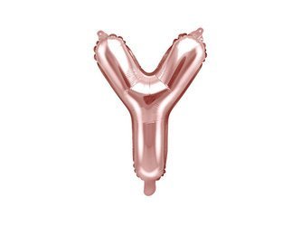 Foil balloon - Letter "Y" - Pink Gold - 35 cm