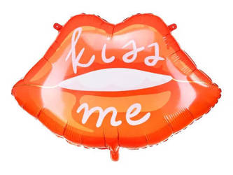 Foil balloon - Lips - Kiss Me - 86,5 x 65 cm