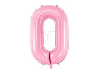 Foil balloon - Number "0" - Pink - 86cm