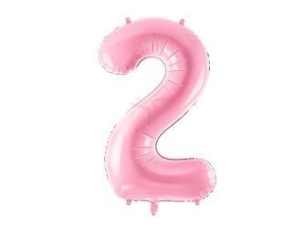 Foil balloon - Number "2" - Pink - 86cm