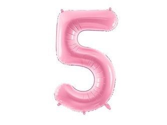 Foil balloon - Number "5" - Pink - 86cm