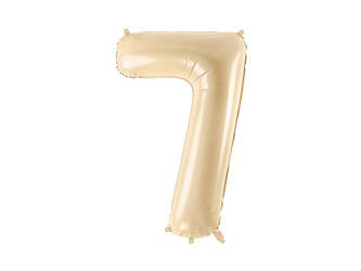 Foil balloon - Number 7 - beige - 72 cm