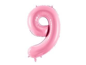 Foil balloon - Number "9" - Pink - 86cm