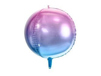 Foil balloon - Ombre ball - Purple and Blue - 35 cm