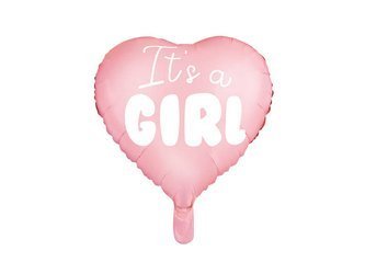 Foil balloon - Pink Heart - It's a Girl - 45 cm