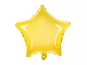 Foil balloon - Star - Yellow - Transparent - 48cm