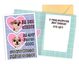 Greeting card - When you are next door - Dog - 1 pc.