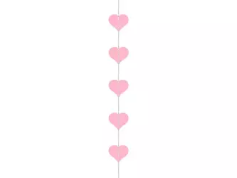 Heart Garland - 300 cm - Pink