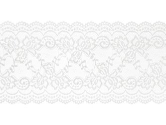 Lace - Decorated - Broken white - 0.15 x 9 m