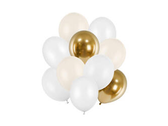 Latex balloons 30cm - White - Mix - 10 pieces