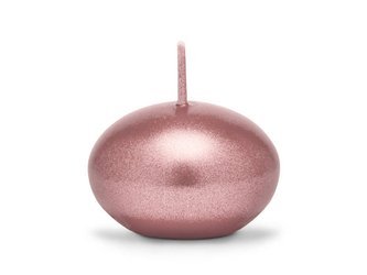 Metallized floating candle - 4 cm - pink gold - 50 pcs.