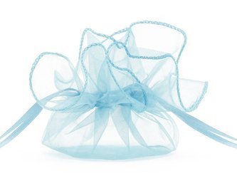 Organza bags - Blue - 20 pieces - 26cm